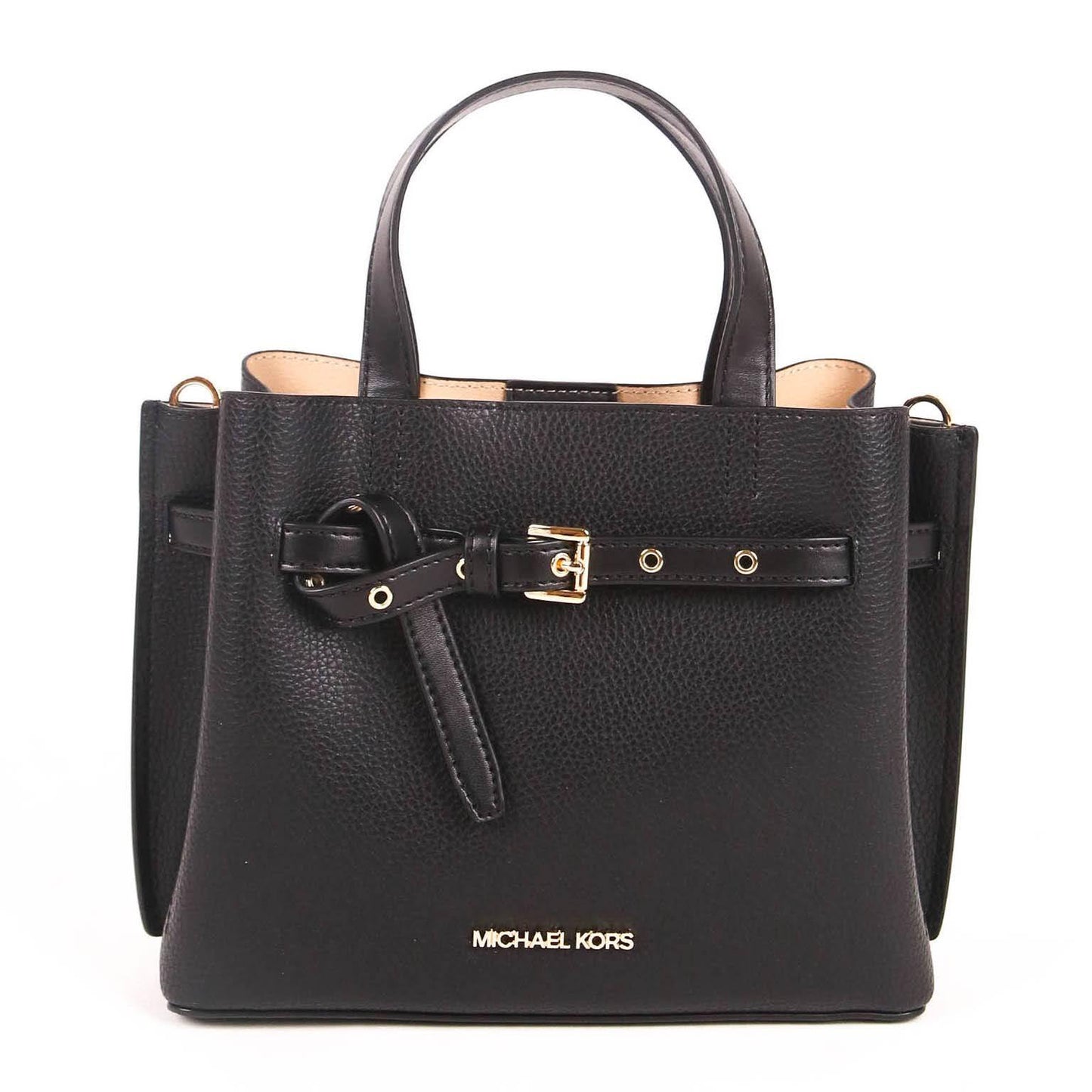 Michael Kors Small Emilia 35F0GU5S5T Satchel Bag In Black