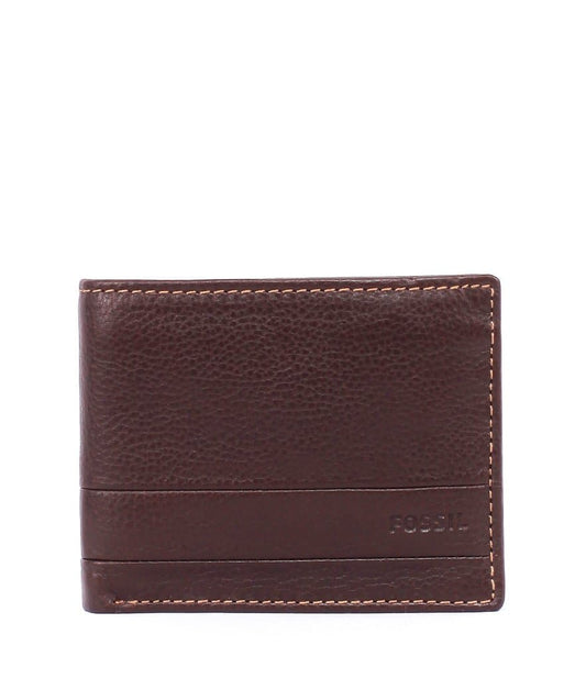 Fossil Lufkin SML1394201 Passcase Wallet In Dark Brown