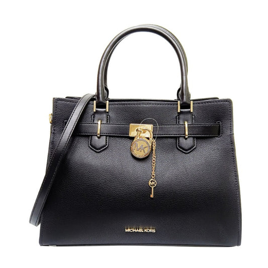 Michael Kors Medium Hamilton 35T1GHMS2L Satchel Bag In Black