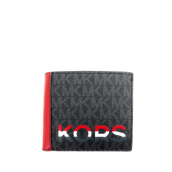 Michael Kors Men's Signature Cooper 36H1LCOF1O Billfold Wallet In Flame Red