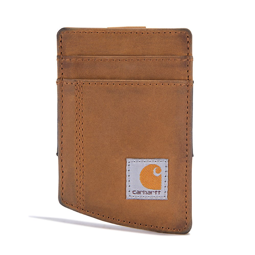 Carhartt Saddle Leather Front Pocket Wallet WW0241 In Brown