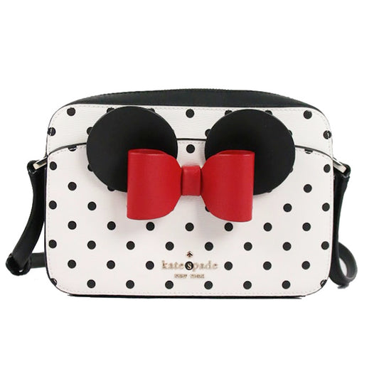 Kate Spade X Disney Minnie Mouse Camera K4760 Crossbody Bag In White Multi